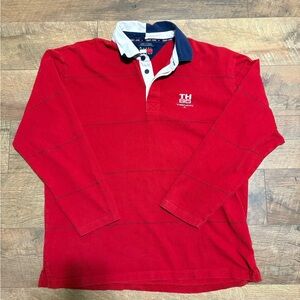 Tommy Hilfiger Red and Blue Polo Shirt